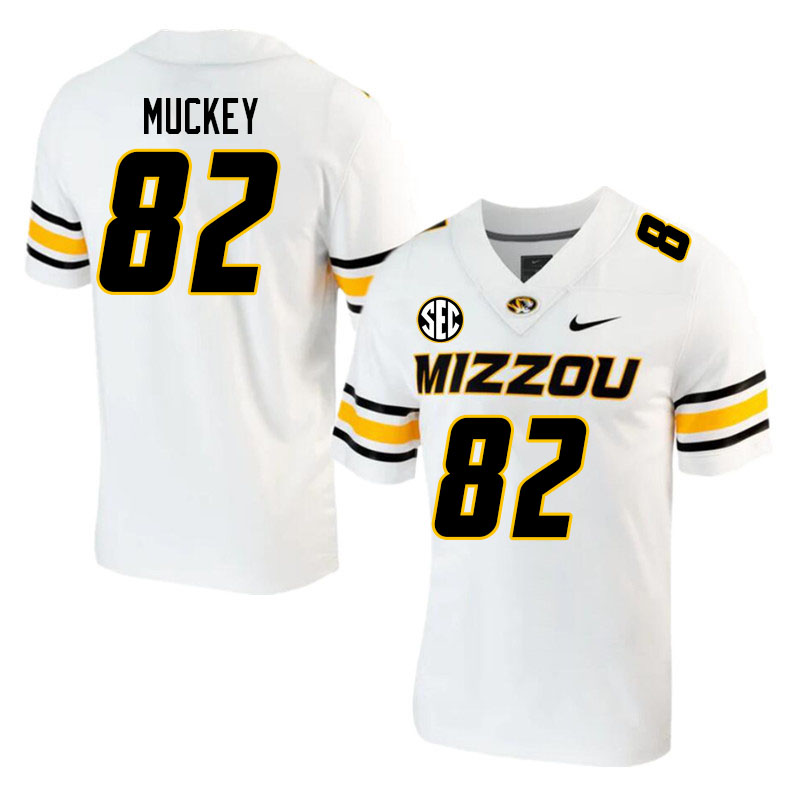 Men #82 Logan Muckey Missouri Tigers College 2023 Football Stitched Jerseys Sale-White